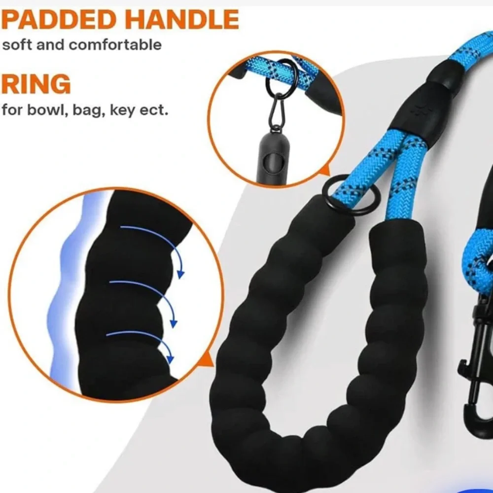 🦮🐾Rope Dog Leash 🐾🦮with Padded Handle